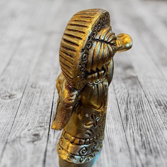 Vintage 1960s Gold Angel Figurines MCM Christmas Decor - Picture 9 of 9